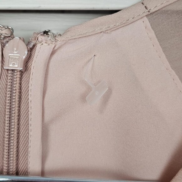 INTERMIX Molly 100% Silk Ruffle Sleeve Romper Dress In Nude Dusty Rose Size XS? - Picture 8 of 16